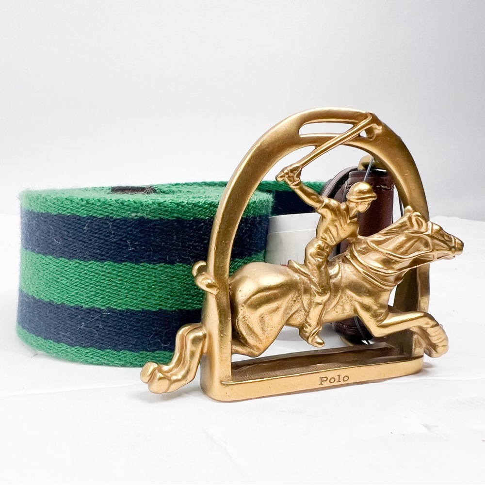 Polo Ralph Lauren EQUESTRIAN BUCKLE Striped Belt
